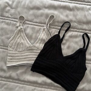 Wild Fable Black and White Knit Tops
